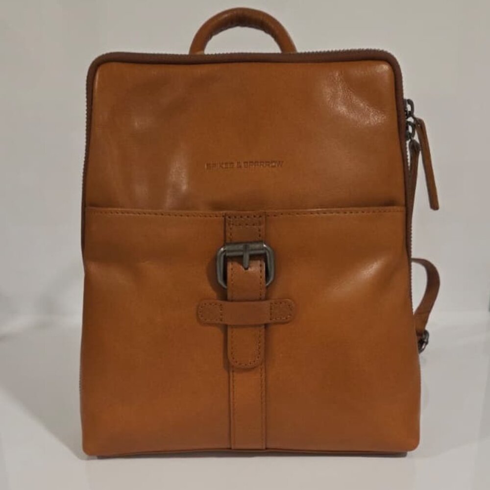 NWT Spikes & Sparrow Leather Backpack - Texas - Tan Brown - Picture 2 of 8